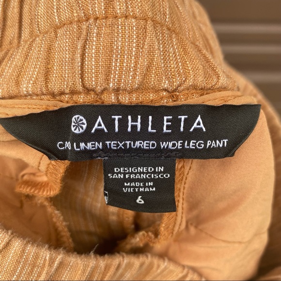 Cabo Tan Linen Wide Leg Pant 6 - Picture 7 of 16